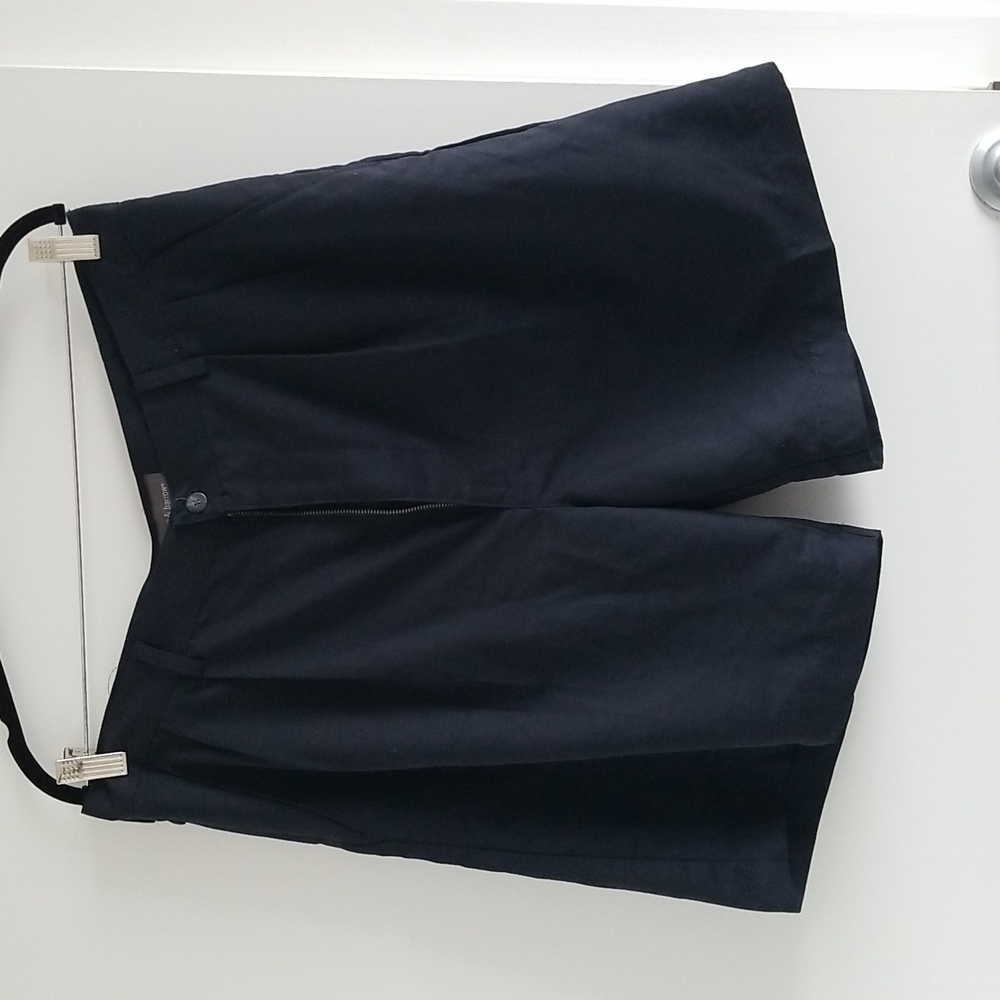 Men's black flat front shorts